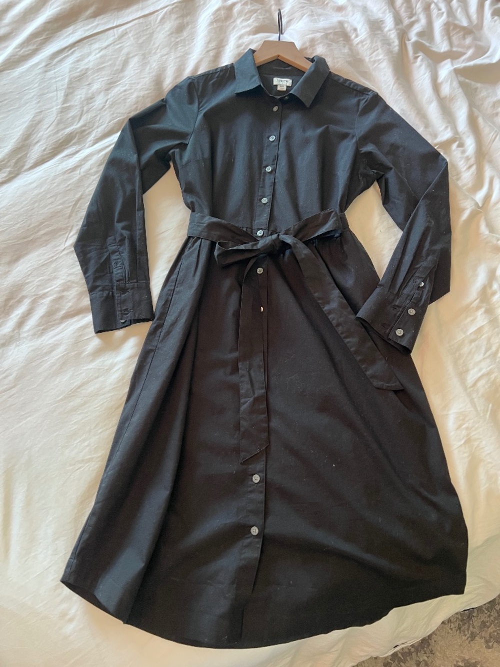 J. Crew Cotton Poplin button down midi dress (petite)